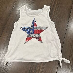 July 4th Kids fun pack 2 shirts, 1 dress and 1 skirt Red White and Blue size 6